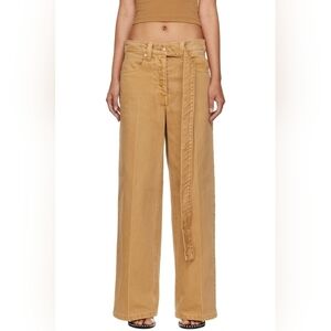 Alexander Wang Brown Belted Raver Jeans size 24 BNWT Small Defect